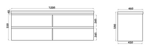 Load image into Gallery viewer, QUBIST MATT WHITE 1200MM WALL HUNG VANITY