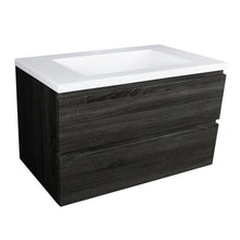 Load image into Gallery viewer, QUBIST TIMBERLOOK DOUBLE DRAWS 1200MM WALL HUNG VANITY
