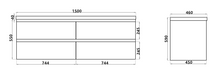 Load image into Gallery viewer, QUBIST TIMBERLOOK 1500MM WALL HUNG VANITY