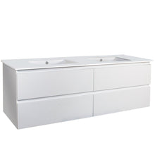 Load image into Gallery viewer, QUBIST MATT WHITE 1500MM WALL HUNG VANITY