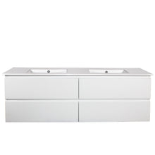 Load image into Gallery viewer, QUBIST MATT WHITE 1200MM WALL HUNG VANITY
