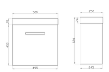 Load image into Gallery viewer, QUBIST MATT WHITE 500MM WALL HUNG VANITY