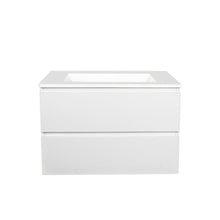 Load image into Gallery viewer, QUBIST MATT WHITE 600MM WALL HUNG VANITY
