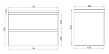 Load image into Gallery viewer, QUBIST TIMBERLOOK 750MM WALL HUNG VANITY