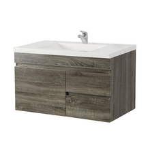 Load image into Gallery viewer, BERGE DARK GREY 750MM WALL HUNG VANITY NARROW
