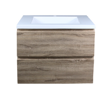 Load image into Gallery viewer, QUBIST TIMBERLOOK 600MM WALL HUNG VANITY