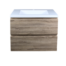 Load image into Gallery viewer, QUBIST TIMBERLOOK 900MM WALL HUNG VANITY
