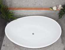 Load image into Gallery viewer, WAVE OVAL FREESTANDING BATHTUB 1800MM GLOSS WHITE
