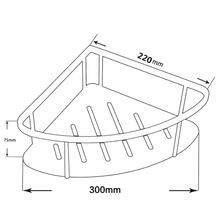 Load image into Gallery viewer, CORNER STAINLESS STEEL SHELF CHROME