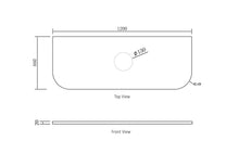 Load image into Gallery viewer, BONDI BLACK OAK 1200X450X450 CURVE VANITY