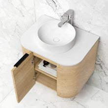 Load image into Gallery viewer, BONDI SATIN WHITE FLUTED 600X450X450 CURVE VANITY
