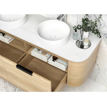 Load image into Gallery viewer, BONDI BLACK OAK 1500X450X450 CURVE VANITY