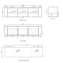 Load image into Gallery viewer, BONDI NATURAL OAK 1800X450X450 CURVE VANITY