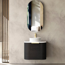 Load image into Gallery viewer, BONDI BLACK OAK 600X450X450 CURVE VANITY
