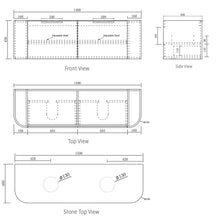 Load image into Gallery viewer, BONDI BLACK OAK 1500X450X450 CURVE VANITY