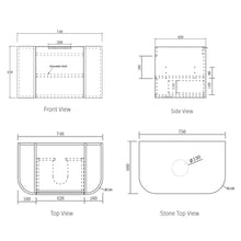 Load image into Gallery viewer, BONDI NATURAL OAK 750X450X450 CURVE VANITY