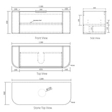 Load image into Gallery viewer, BONDI BLACK OAK 1200X450X450 CURVE VANITY