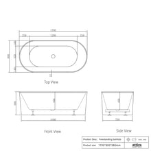 Load image into Gallery viewer, NOOSA FREESTANDIN BATHTUB GLOSS WHITE/MATT WHITE