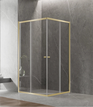 Load image into Gallery viewer, FRAMED CORNER DOUBLE SLIDING DOOR SHOWER SCREEN
