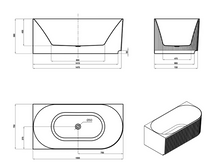 Load image into Gallery viewer, ATTICA HAVANA LEFT CORNER FLUTED BATHTUB
