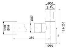 Load image into Gallery viewer, BRASS BOTTLE TRAP WASTE 32/40MM 40MM CONNECTION ROUND
