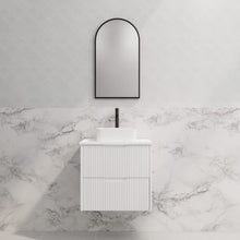 Load image into Gallery viewer, BALI FLUTED WALL HUNG VANITY 600MM
