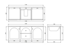 Load image into Gallery viewer, CHESTER FEDERATION WALL HUNG PVC 1200MM VANITY
