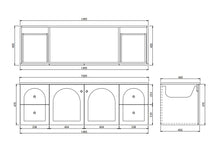 Load image into Gallery viewer, CHESTER FEDERATION WALL HUNG PVC 1500MM VANITY
