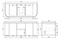 Load image into Gallery viewer, Devito Modern Wall Hung PVC 1200mm Vanity
