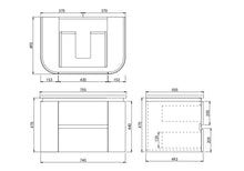 Load image into Gallery viewer, Devito Modern Wall Hung PVC 750mm Vanity

