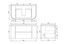 Load image into Gallery viewer, Devito Modern Wall Hung PVC 900mm Vanity

