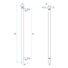 Load image into Gallery viewer, VERTICAL HEATED TOWEL BAR RD 240VOLT - BRUSHED NICKEL
