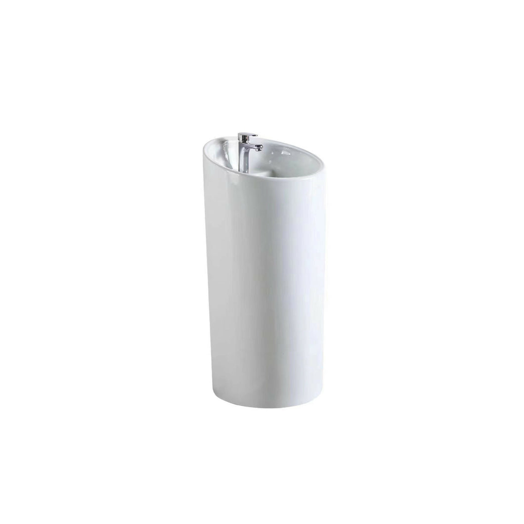FREE STANDING CERAMIC BASIN ROUND