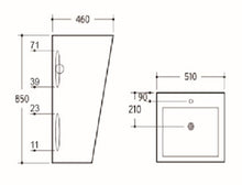 Load image into Gallery viewer, FREE STANDING CERAMIC BASIN SQUARE
