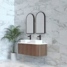 Load image into Gallery viewer, BERGEN FLUTED 1200MM DOUBLE BOWL CURVE VANITY
