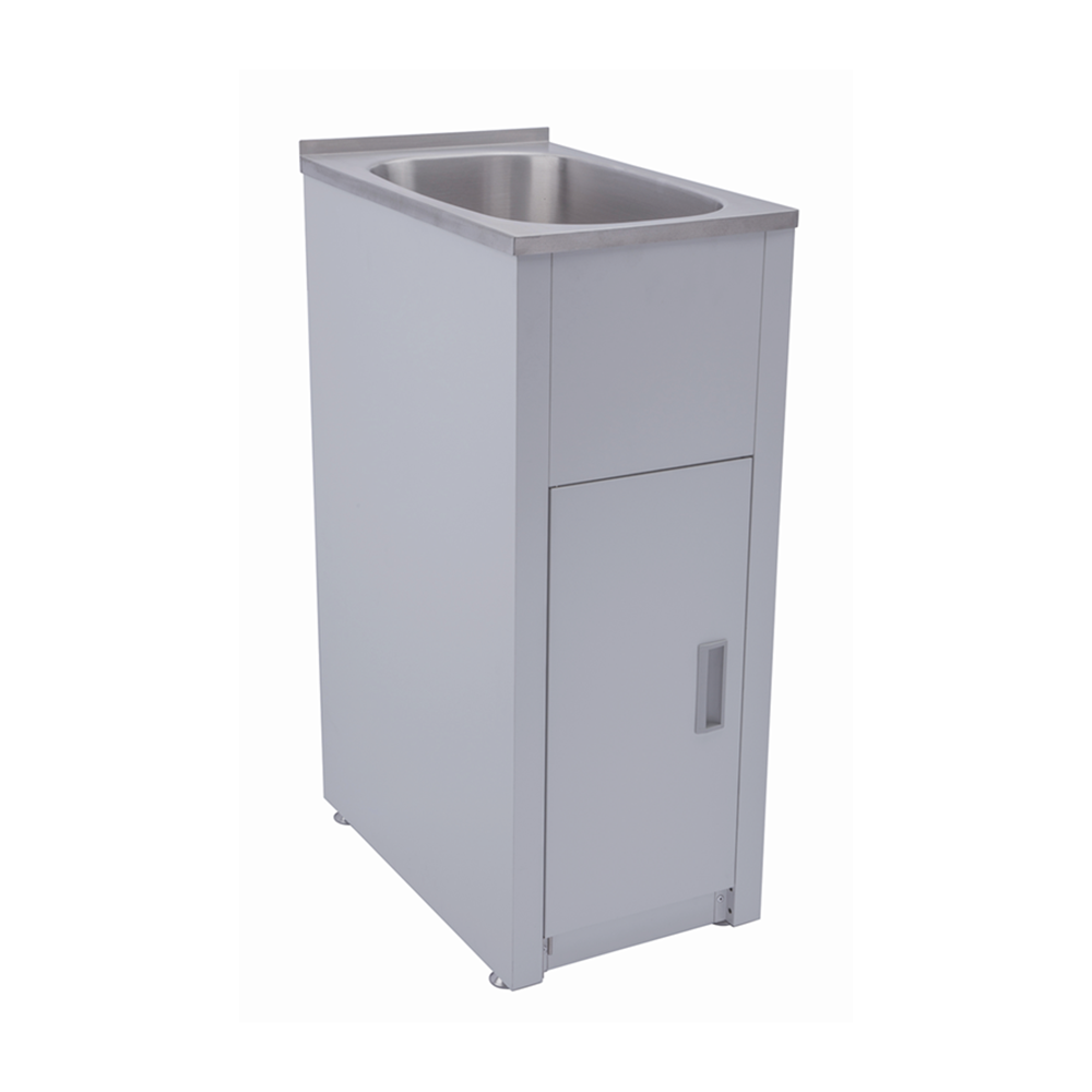 STAINLESS STEEL SLIM LAUNDRY TUB & CABINET