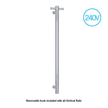 Load image into Gallery viewer, VERTICAL HEATED TOWEL BAR RD 240VOLT - POLISHED S.STEEL
