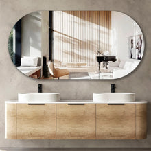Load image into Gallery viewer, BONDI SATIN WHITE FLUTED 1800X450X450 CURVE VANITY
