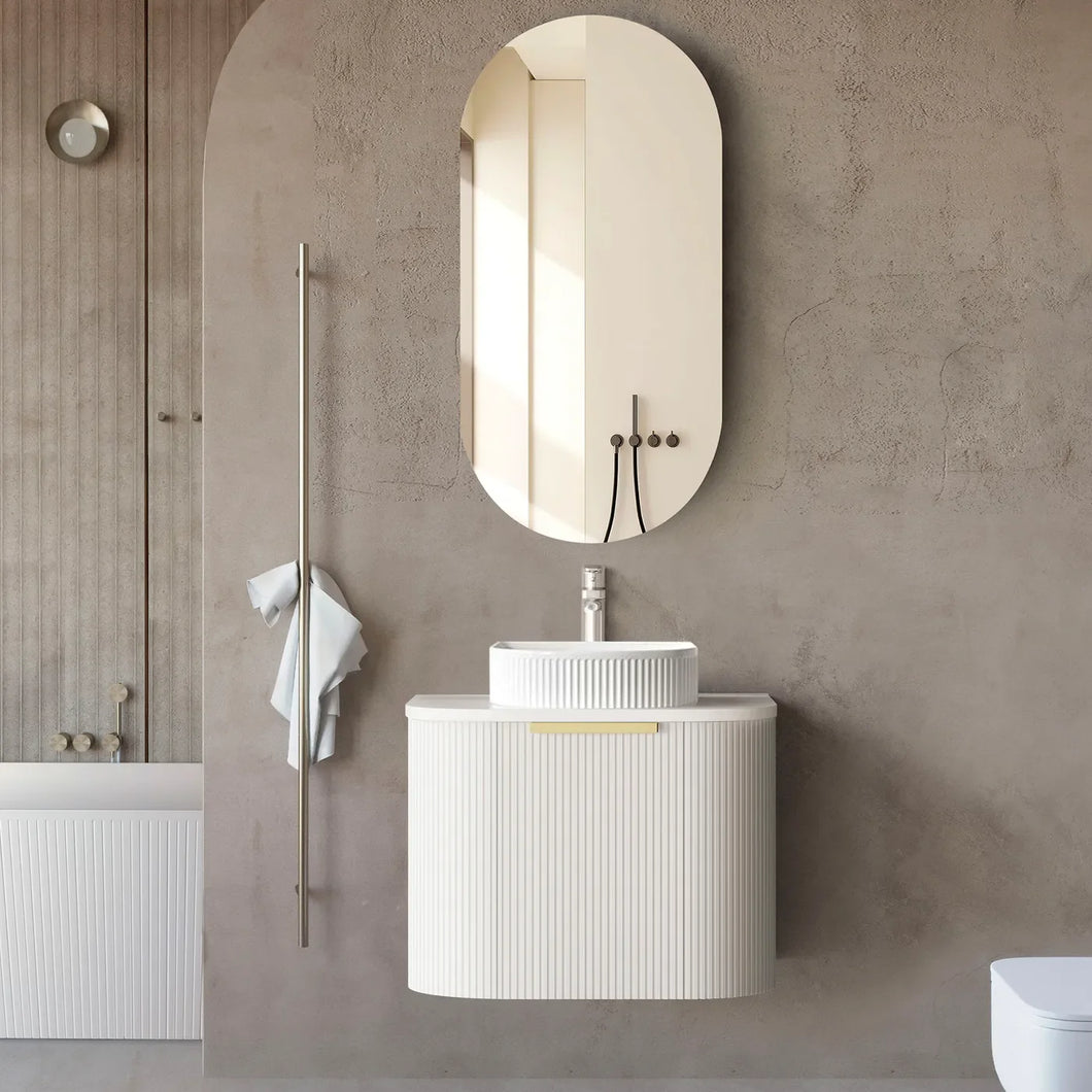 BONDI FLUTED 600MM CURVE VANITY