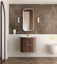 Load image into Gallery viewer, HAVANA 600MM FLUTED WALL HUNG CURVE VANITY
