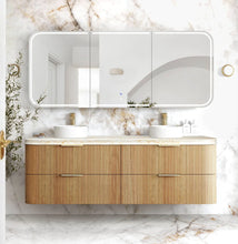 Load image into Gallery viewer, HAVANA 1800MM FLUTED WALL HUNG CURVE VANITY
