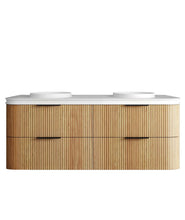 Load image into Gallery viewer, HAVANA 1500MM FLUTED WALL HUNG CURVE VANITY
