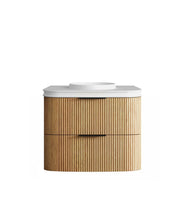 Load image into Gallery viewer, HAVANA 750MM FLUTED WALL HUNG CURVE VANITY
