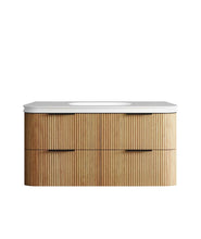 Load image into Gallery viewer, HAVANA 1200MM FLUTED WALL HUNG CURVE VANITY
