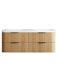 Load image into Gallery viewer, HAVANA 1500MM FLUTED WALL HUNG CURVE VANITY
