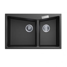 Load image into Gallery viewer, CARYSIL DOUBLE BOWL GRANITE KITCHEN SINK 800x500x220 - BLACK
