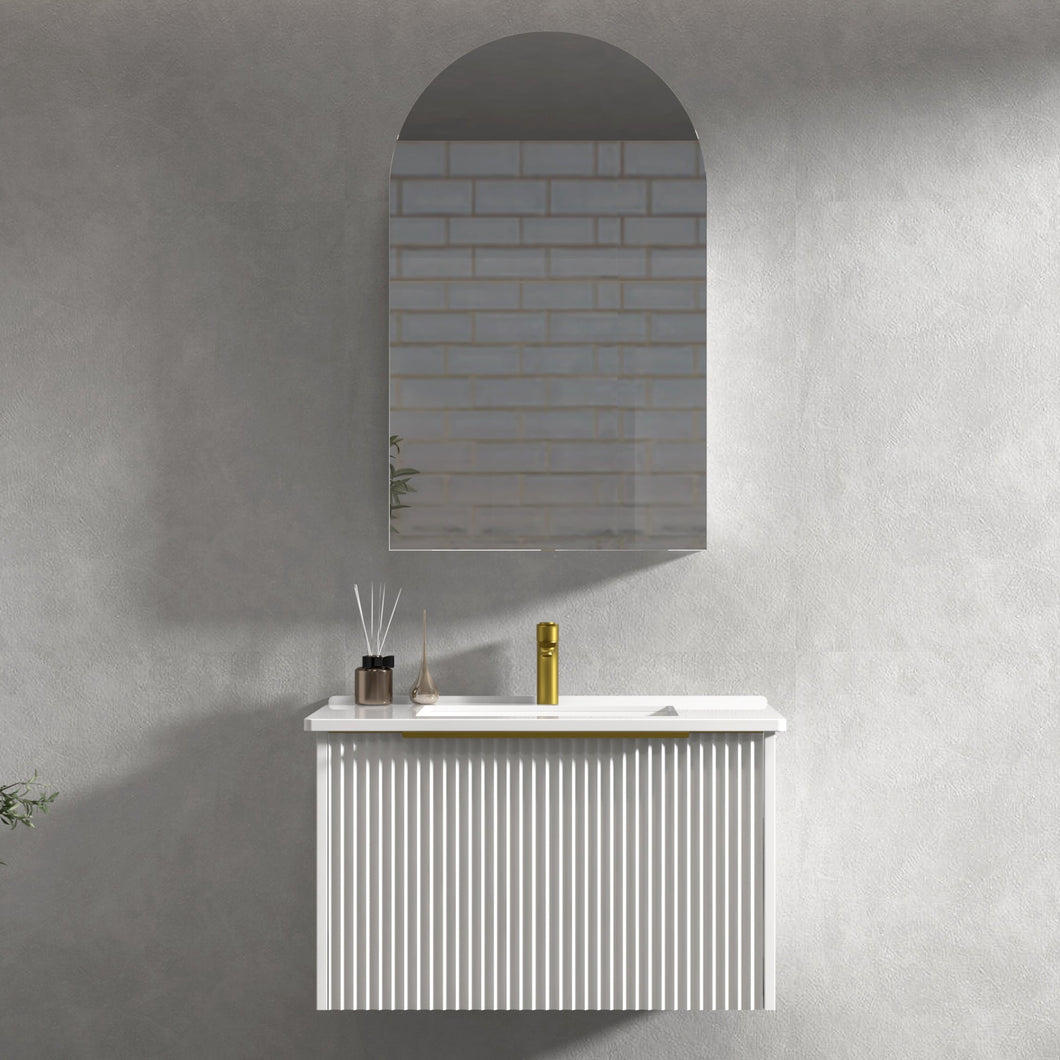 THENA WHITE 750MM WALL HUNG OR FREE-STANDING VANITY
