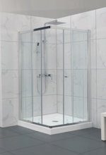 Load image into Gallery viewer, DOUBLE SLIDING FRAMED SHOWER SCREEN 735-1210MM - CHROME
