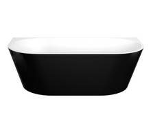 Load image into Gallery viewer, ELBT BLACK/WHITE BACK TO WALL BATHTUB (NO OVERFLOW)
