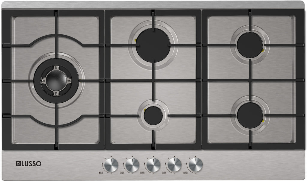 DILUSSO GAS COOKTOP STAINLESS STEEL 900MM - GC905MSFC